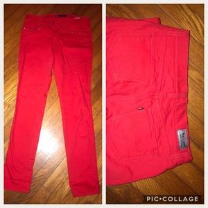 Levi’s Women’s 524 Too Superlow Red Jeans